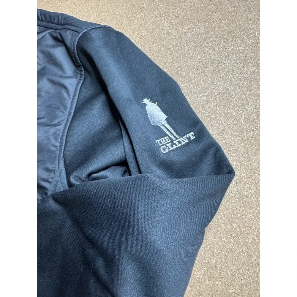 Peter Millar Crown Sport Mens Black Hybrid Quarter Zip Pullover The Clint M